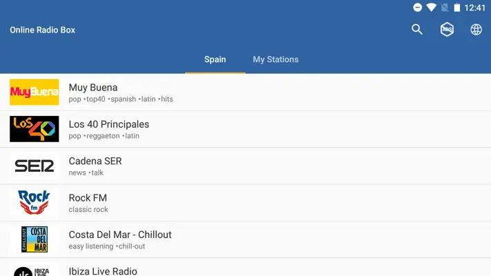 Online Radio Box android App screenshot 0