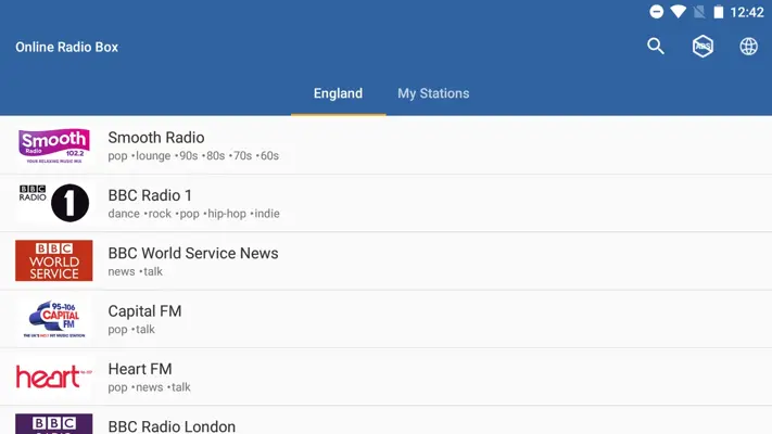 Online Radio Box android App screenshot 4